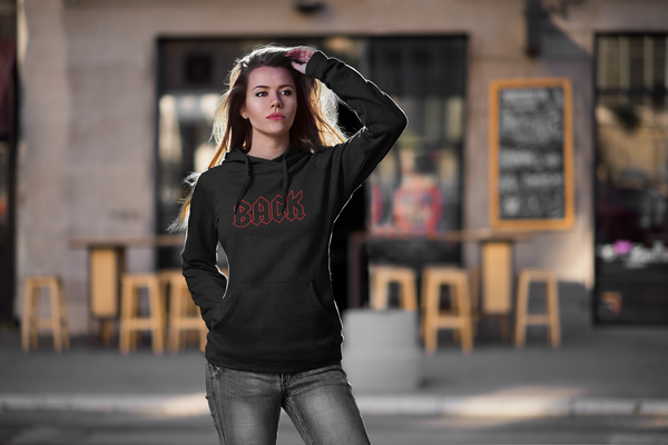 Back N Black Womens Hoodie