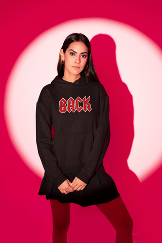 Back N Black Womens Hoodie
